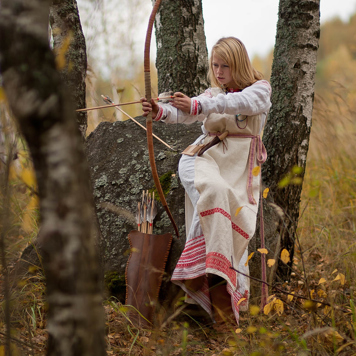 Sexy photo Girls in Slavic costumes in Zurich